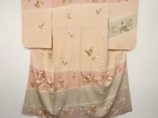 JAPANESE KIMONO / HOMONGI / AUTUMN FLOWERS